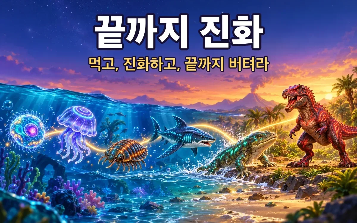 끝까지 진화 화면